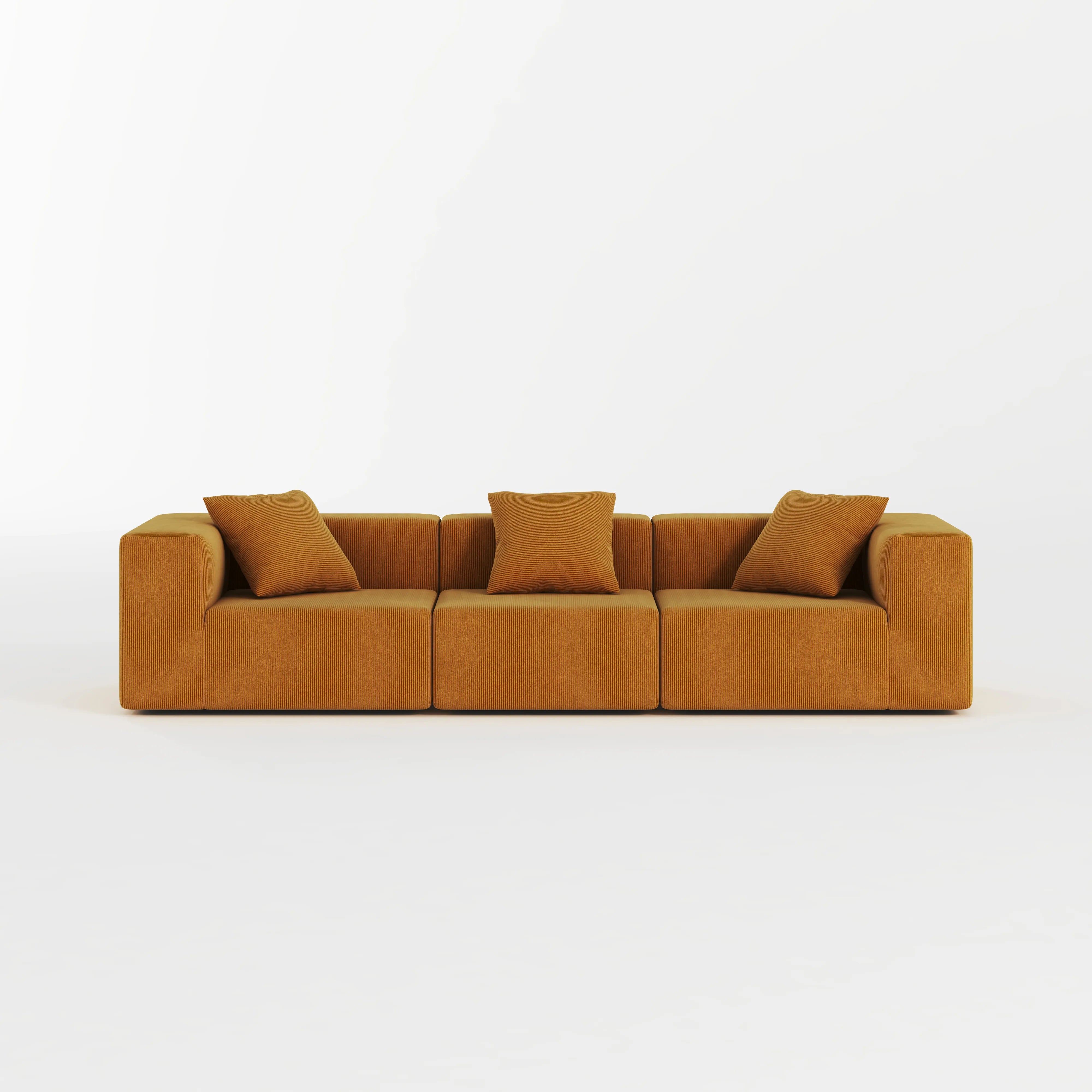 Milo Modular Sofa 3 Seater-Tangerine