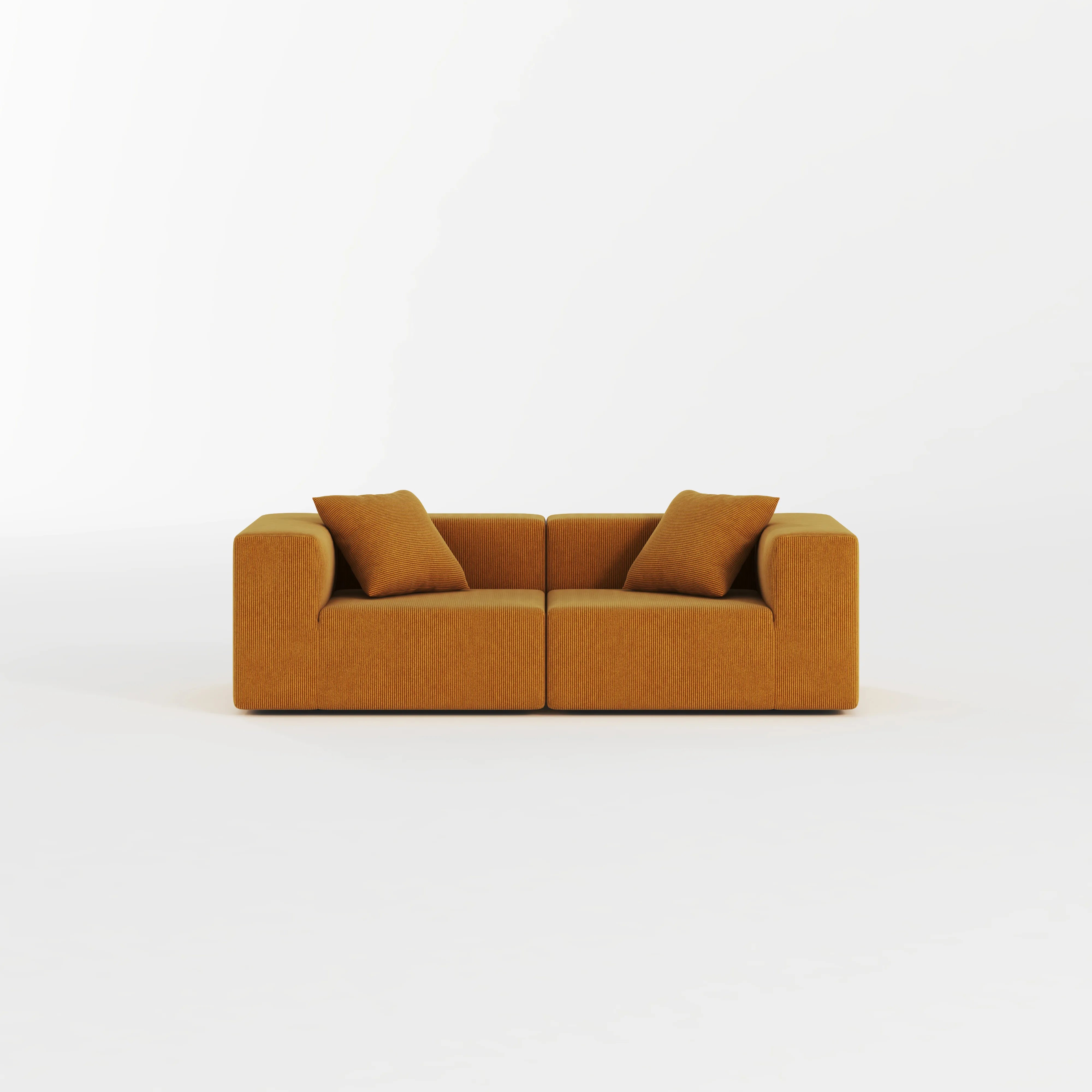 Milo Modular Sofa 2 Seater-Tangerine