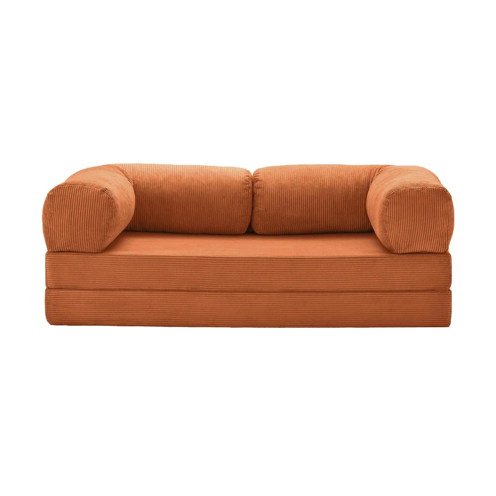 Orange Fold-Out Sofa