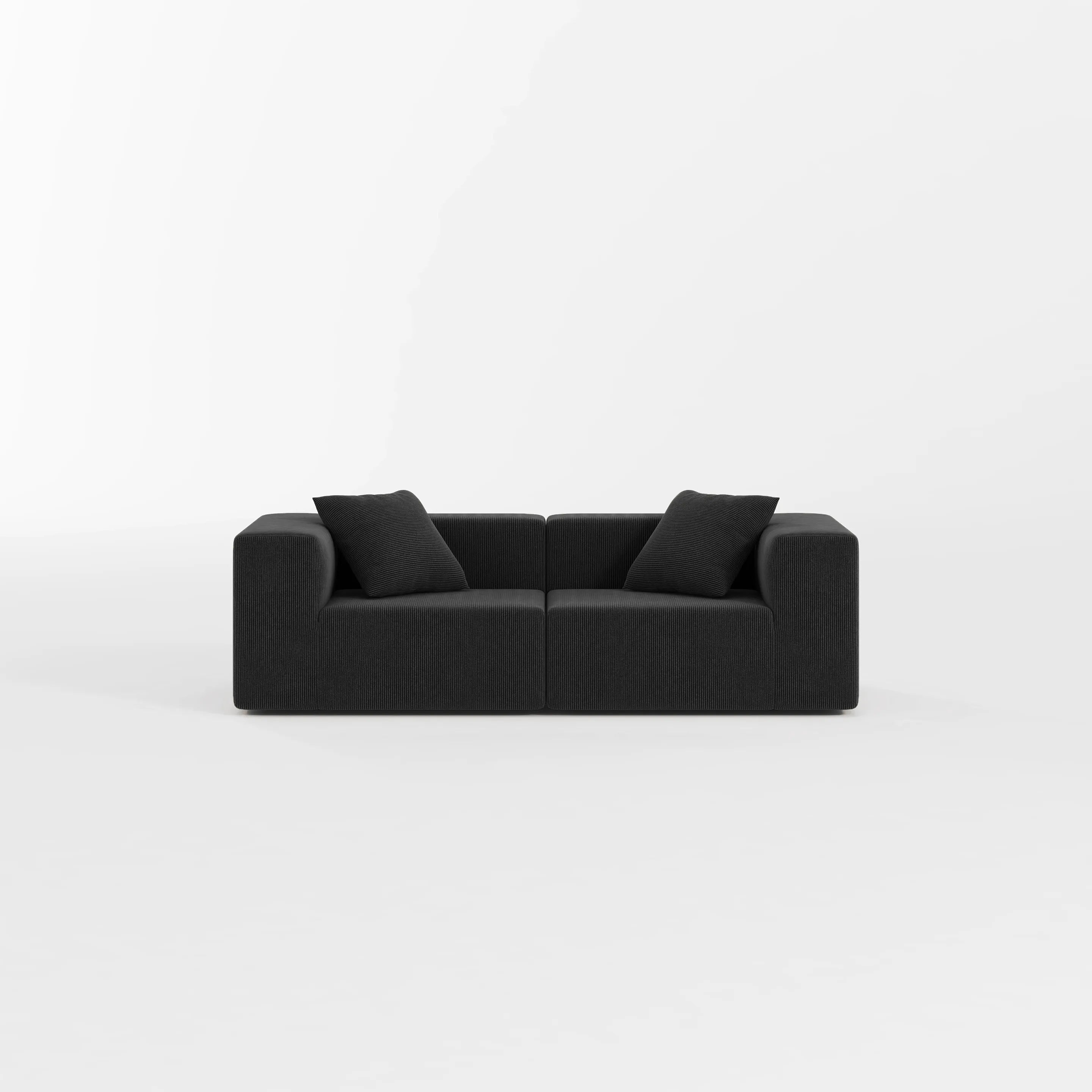 Milo Modular Sofa 2 Seater-Black