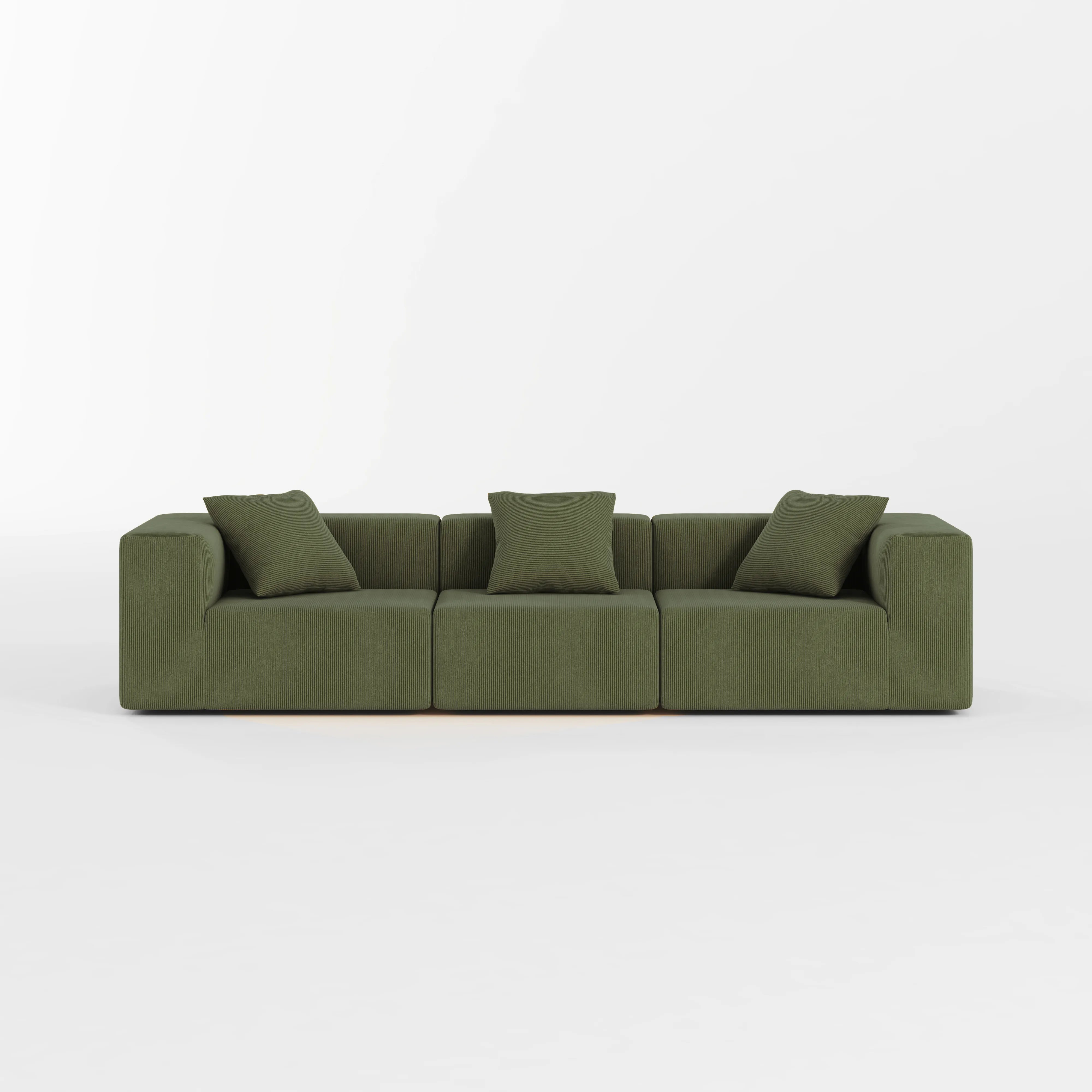 Milo Modular Sofa 3 Seater-Forest Green