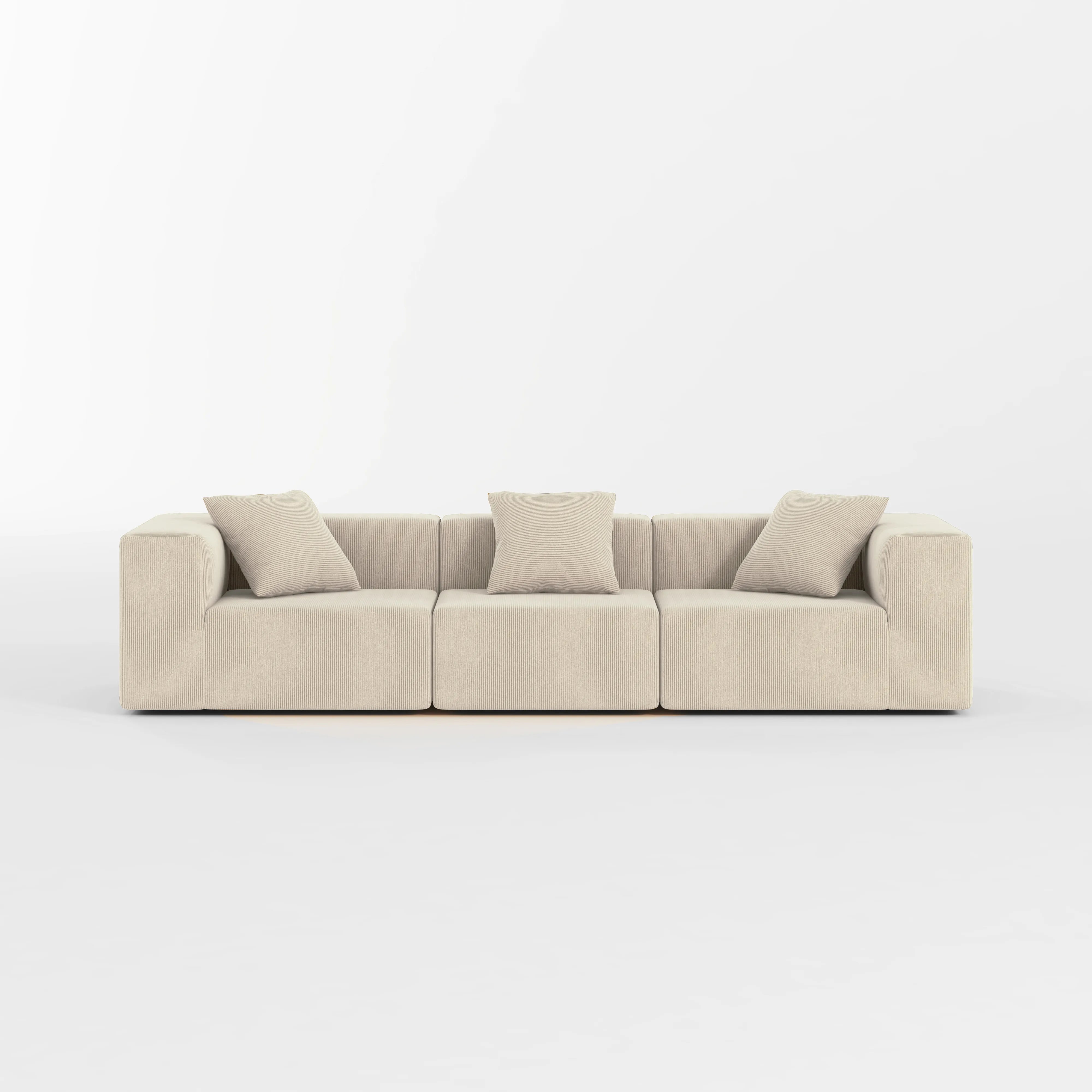 Milo Modular Sofa 3 Seater-Cream White