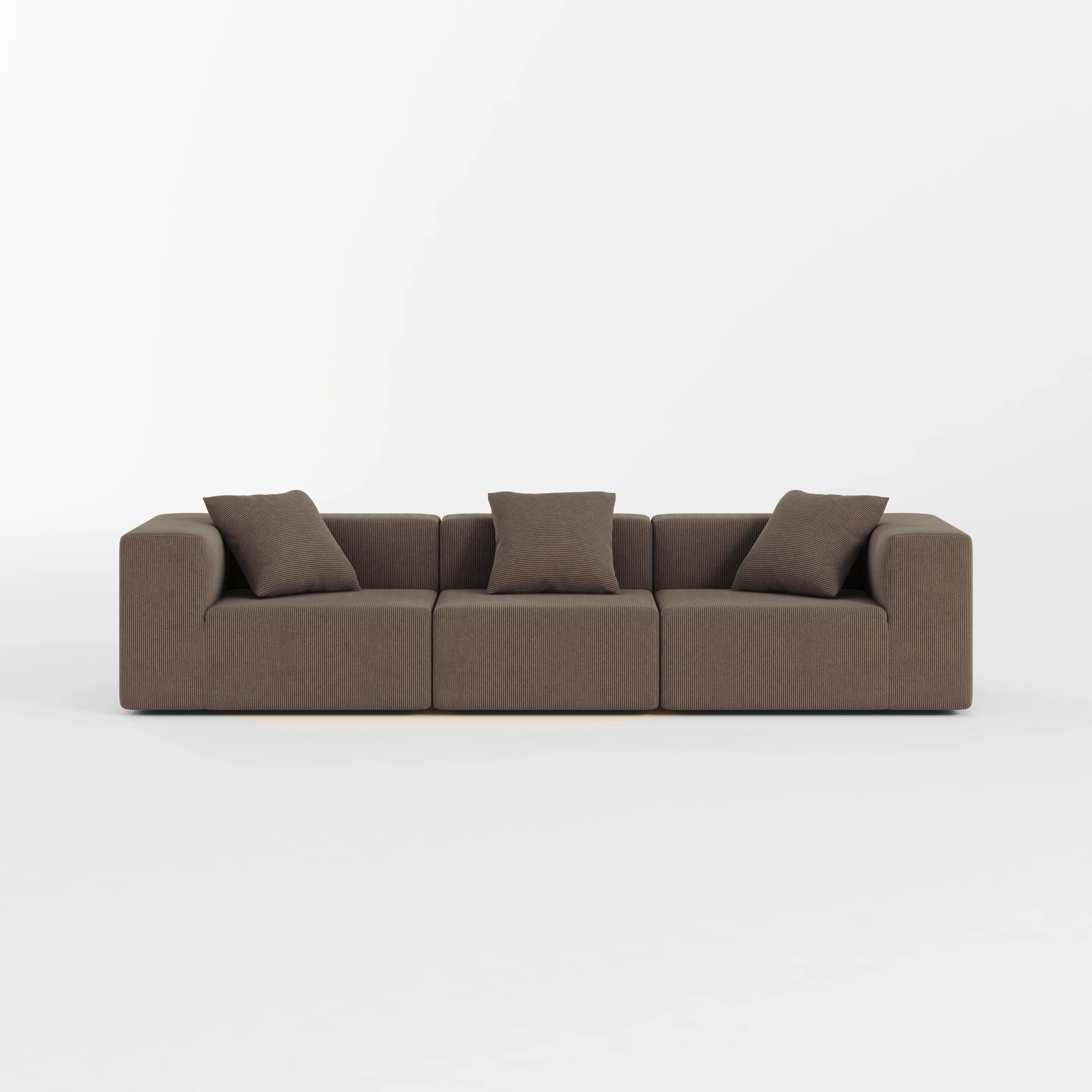 Modular 3-Seater Sofa- Coffee Color Sofa