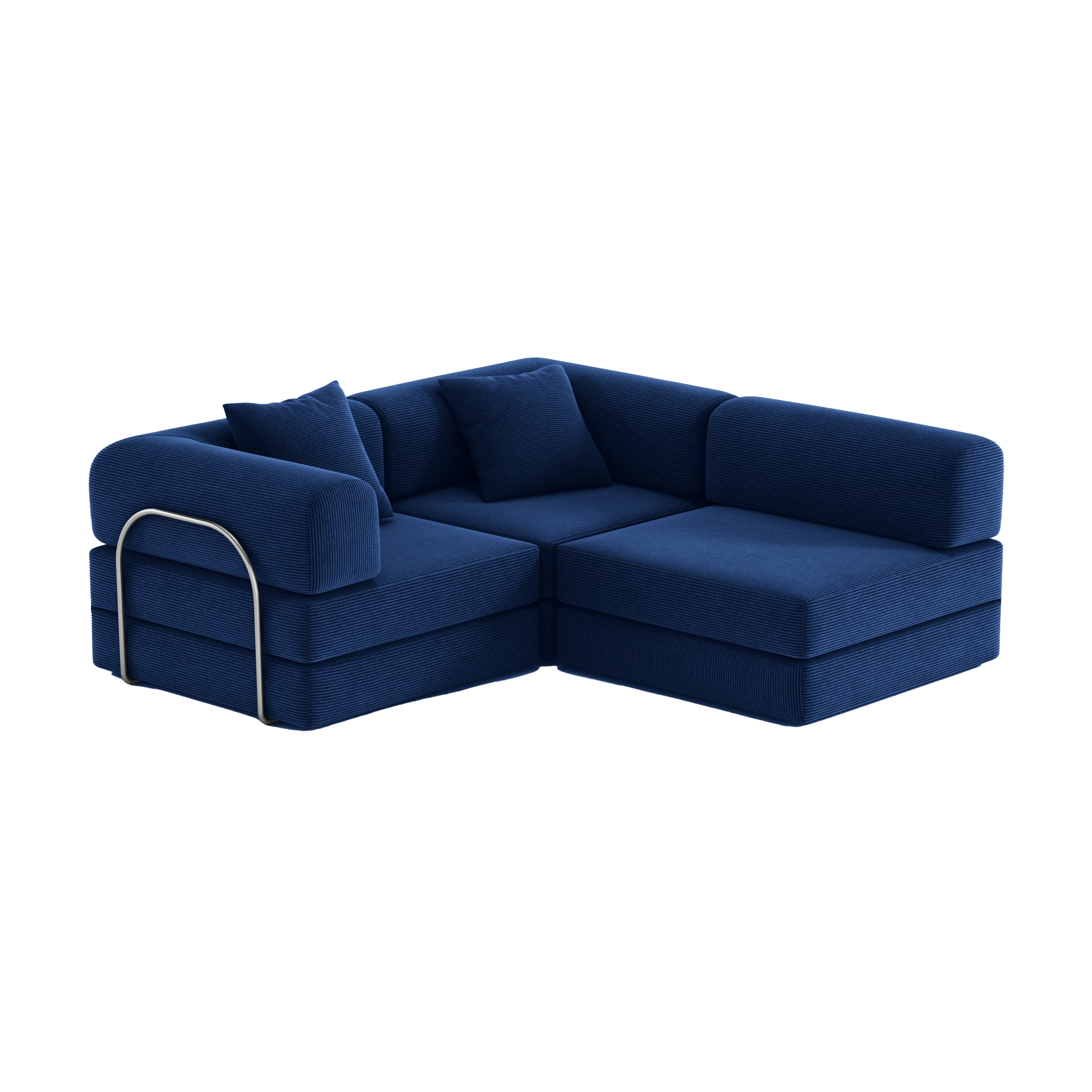 Nova L-Shaped Sofa-Blue