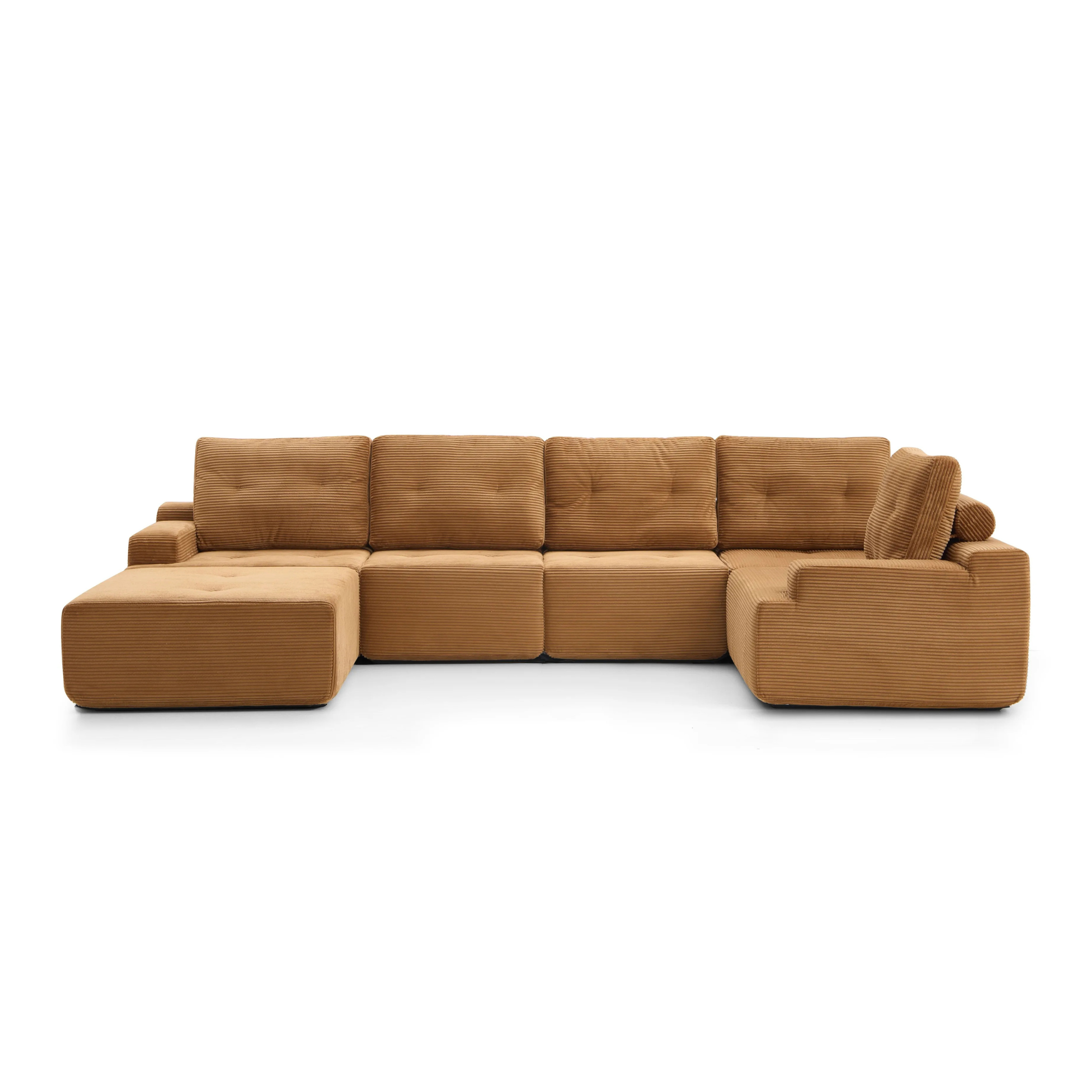 Otis Modular Sofa 5 Seater-Camel - PortaSofa