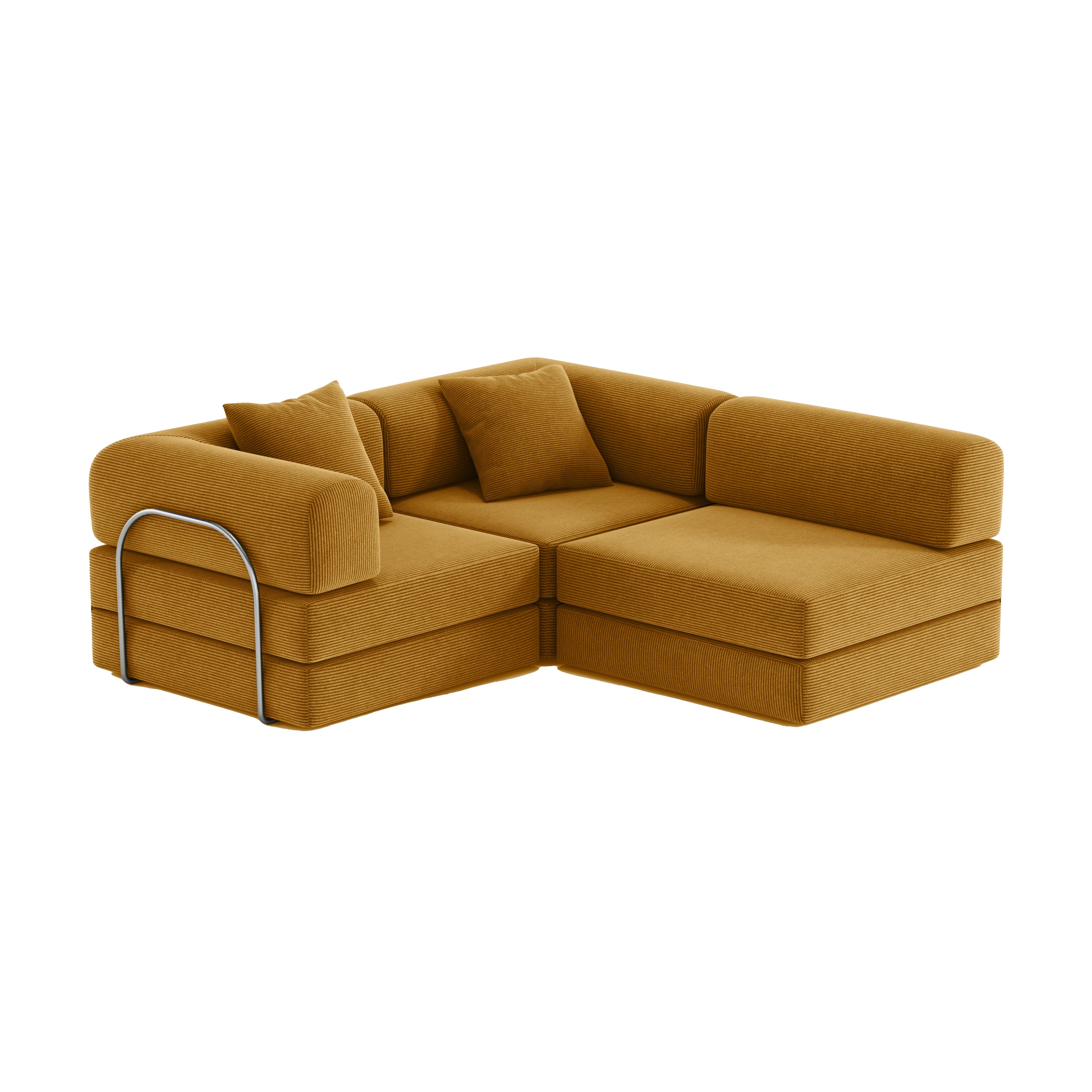 Nova L-Shaped Sofa-Marigold