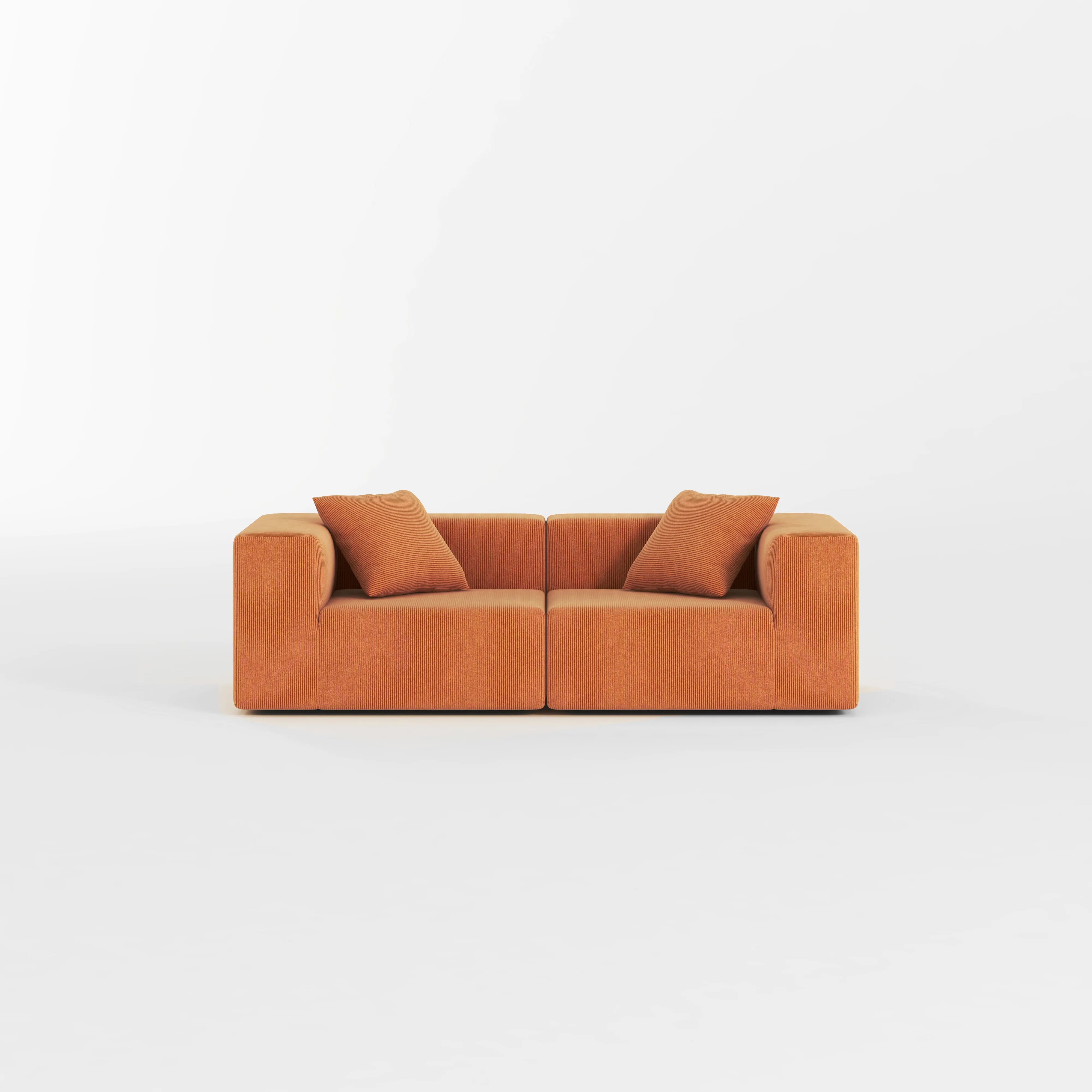 Milo Modular Sofa 2 Seater-Orange