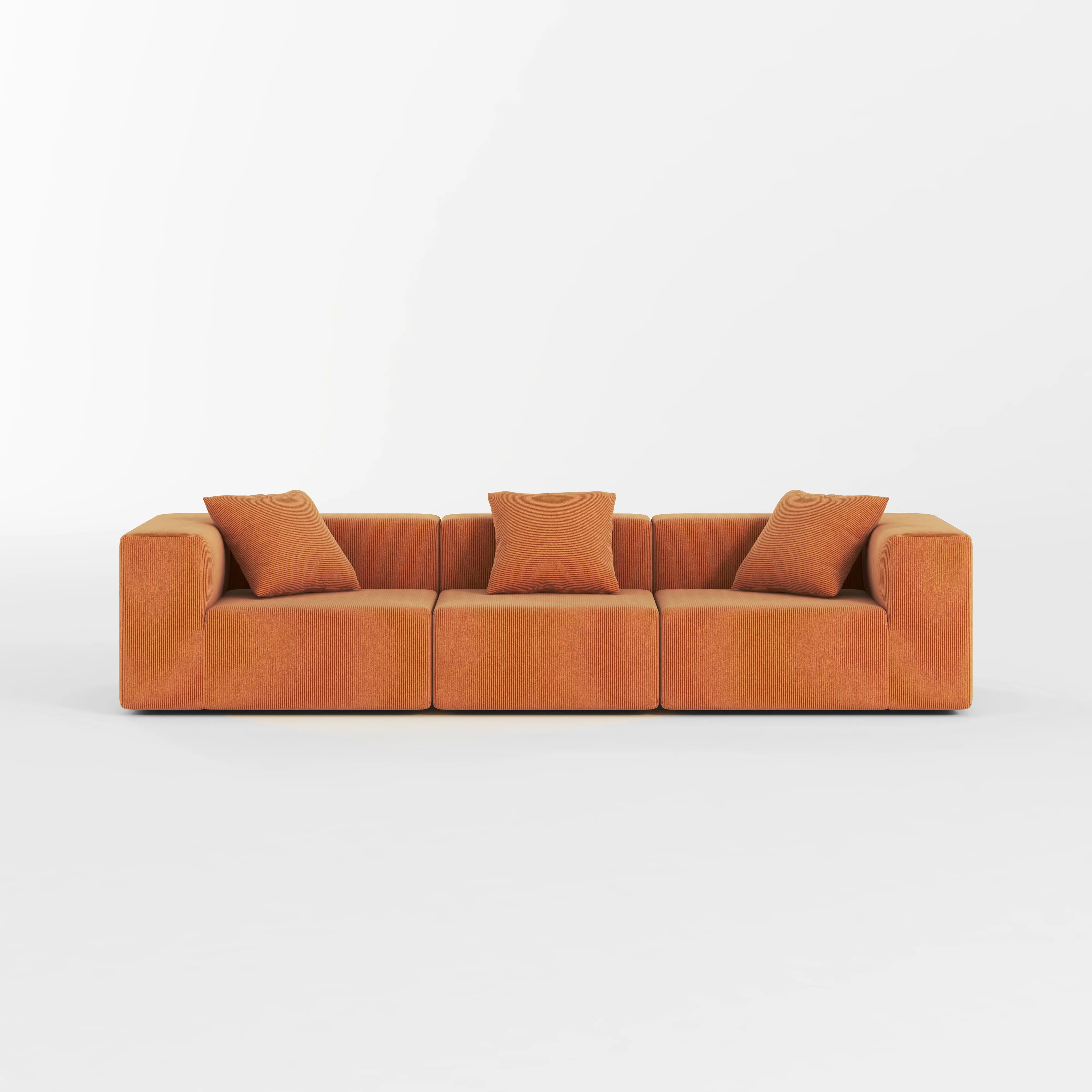 Milo Modular Sofa 3 Seater-Orange