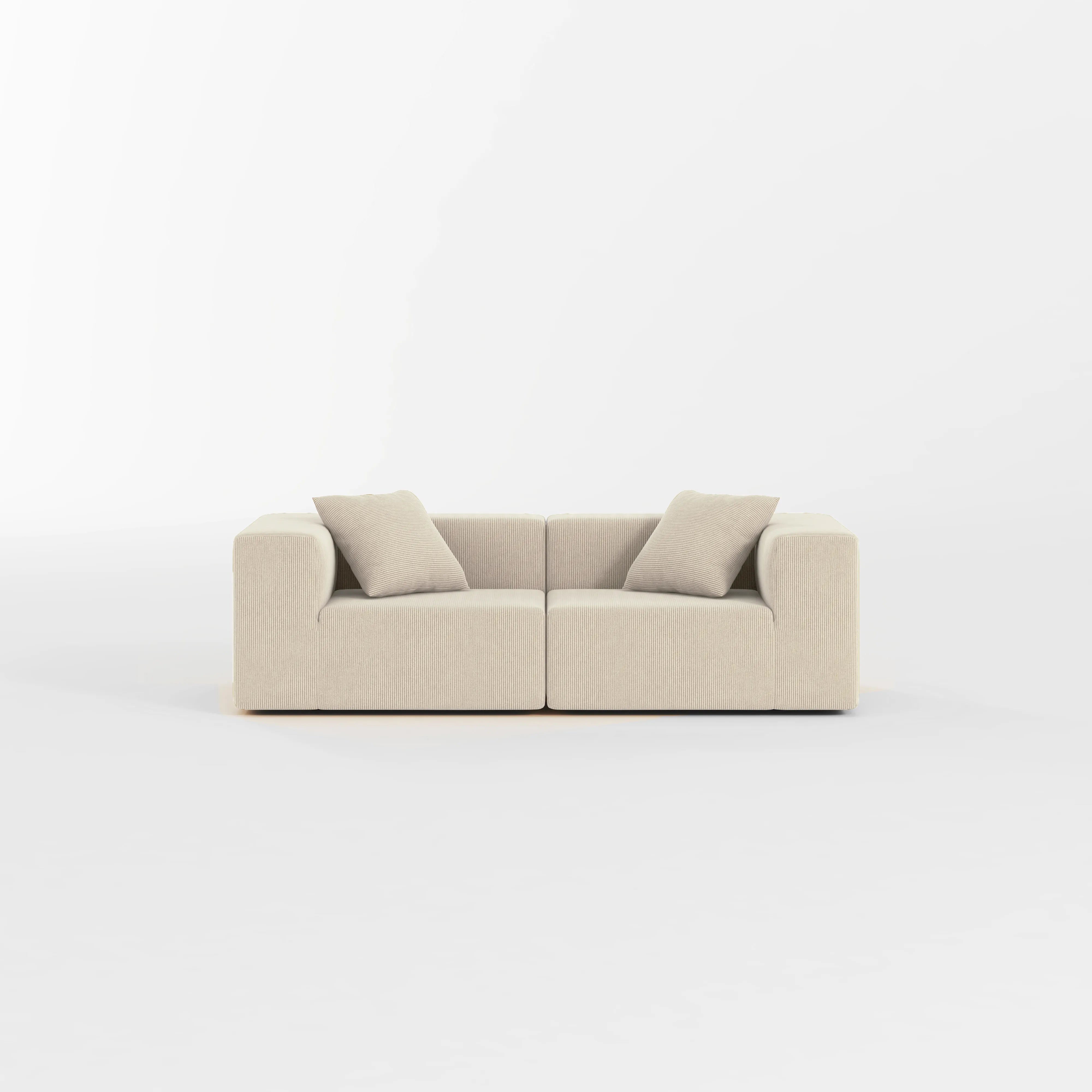 Milo Modular Sofa 2 Seater-Cream White