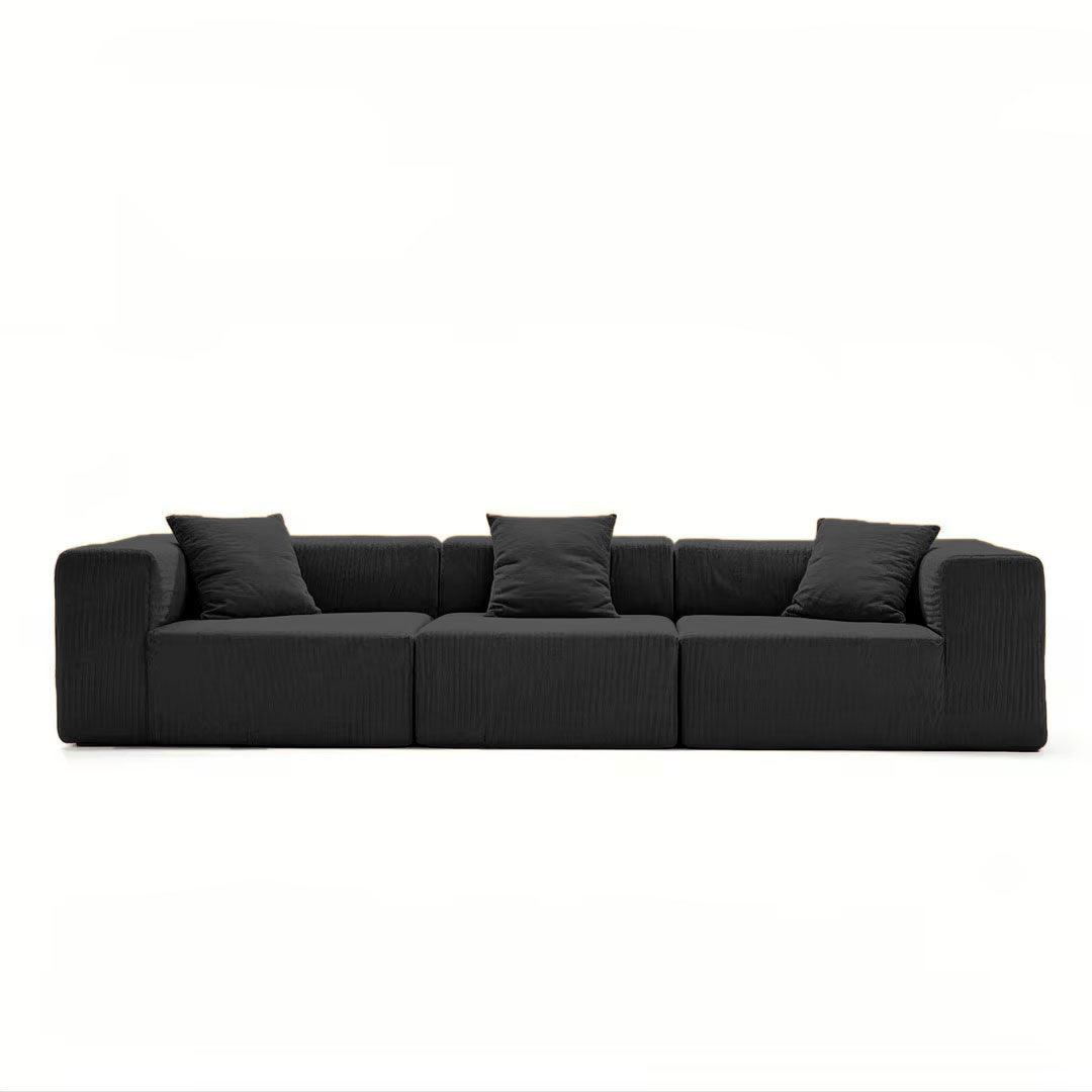 Four-Seater Black Sofa